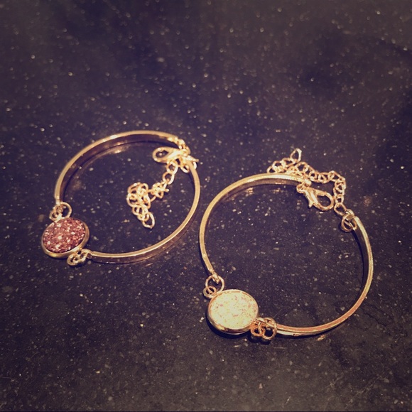 NWOT Rhinestone pave adjustable bangles - Picture 1 of 5